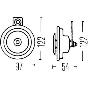 Signal Horn - M26 - 12V - 105dB(A) - High Tone - Quantity: 40
