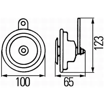 Signal Horn - M100 - 12V - 105dB(A) - Low Tone - Quantity: 40