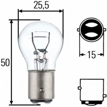 Bulb - P21/5W - Long Life - 12V - 5W - Quantity: 2