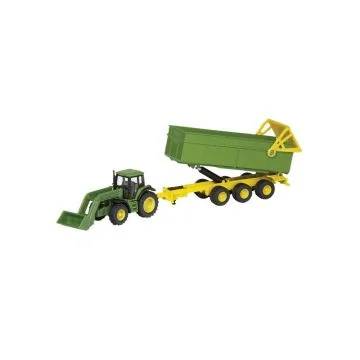 Siku John Deere Tractor With Front Loader And Trailer 1:87 Scale